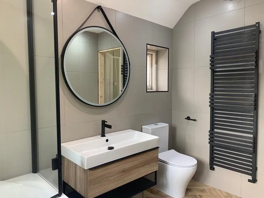 contemporary bathroom rneovation by Lewis Home Renovations